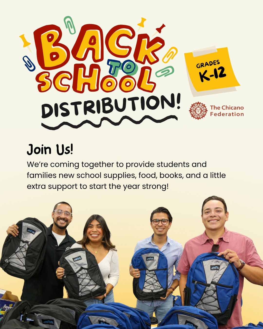 Back to School distribution flyer